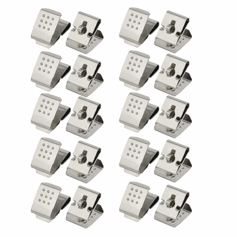 20Pcs Silver Tone Metal AA/14500 Battery Positive Negative Shrapnel Contact