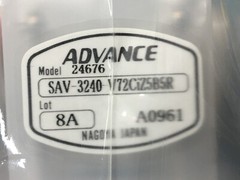 ADVANCE SAV-3240-V72CIZ5B5R CORROSION RESISTANT DIAPHRAGM VALVE, 147994