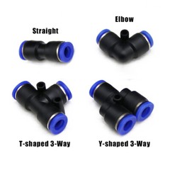 4-16mm Pneumatic Push In Fittings Connectors Air Water Hose Tube Plastic Joiner