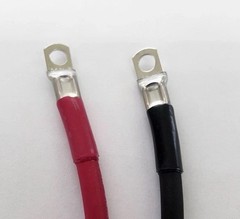4 Gauge AWG Copper Battery Cable Set 12” Marine Grade Tinned Boat,Truck,RV,Solar
