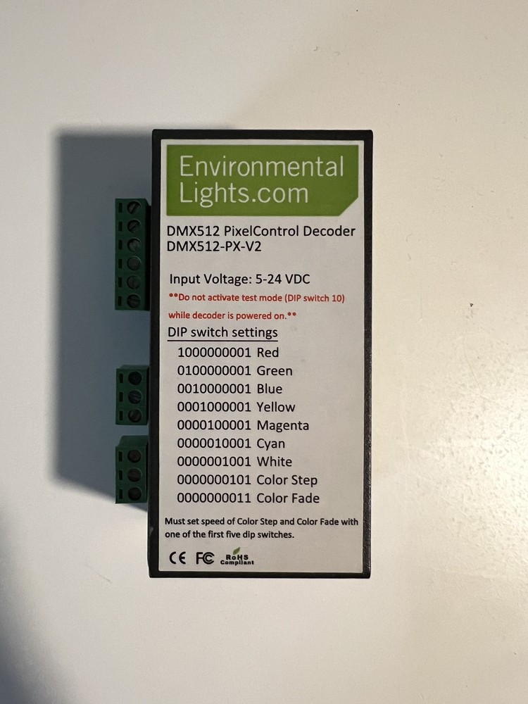 DMX512-PX-V2 DMX Pixel SPI Decoders 5-24V Environmental Lights