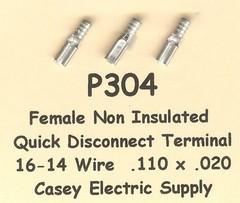 50 Non Insulated Quick Disconnect QD Female Terminal 16-14 Wire Gauge .110 MOLEX