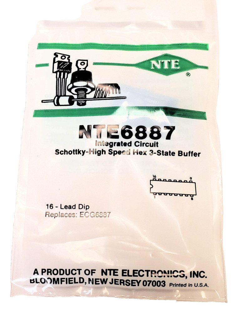 NTE6887 “Original” NTE Hex Buffer IC 16P DIP 1 pc