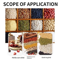 Compact Wet/Dry Soybean Grinder, Wet Rice Porridge Maker, Electric Spice Grinder