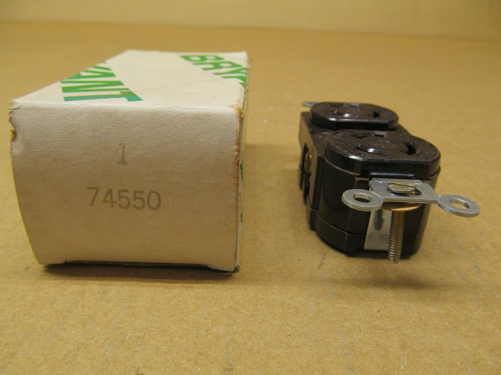 BRYANT 74550, DUPLEX RECEPTACLE, 15A 250V, 1 pc