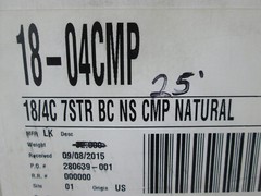 25 Foot Length of New Houwire LK Wire 18/4C 7STR BC NS CMP Natural 18-04CMP 25′