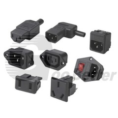 IEC Mains Power Plug/Socket Inlet Outlet Cable Connectors AC-01/02/03/04/05/06A