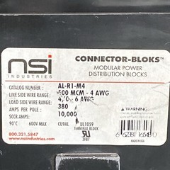 Nsi Tork AL-R1-M4 500 MCM Connector Block (4B-28) Z4