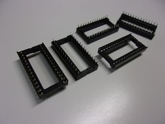 5 Pack Lot DIP28 Wide DIP IC Sockets 28 Pins 2 Rows 14 Pins Each Sides Circuit