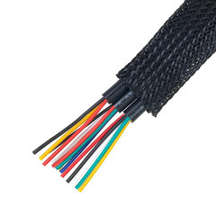 100 FT 1/8″ Black Green Expandable Wire Sleeving Sheathing Braided Loom Tubing