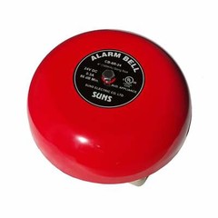 SUNS CB-6R-24 Red 24V Alarm Bell 6 Inch 24 Volt DC (6″ in 24 VDC)