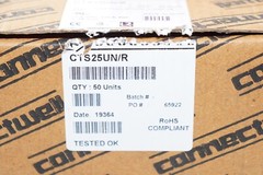 New Box of 50 Altech CTS25UN/R DIN Terminal Feed-Thru 105A 600V 14-2AWG 12mm Red