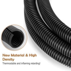Cable Flexible Conduit / Sleeving / Sheathing Split & Unsplit Loom Harness Black