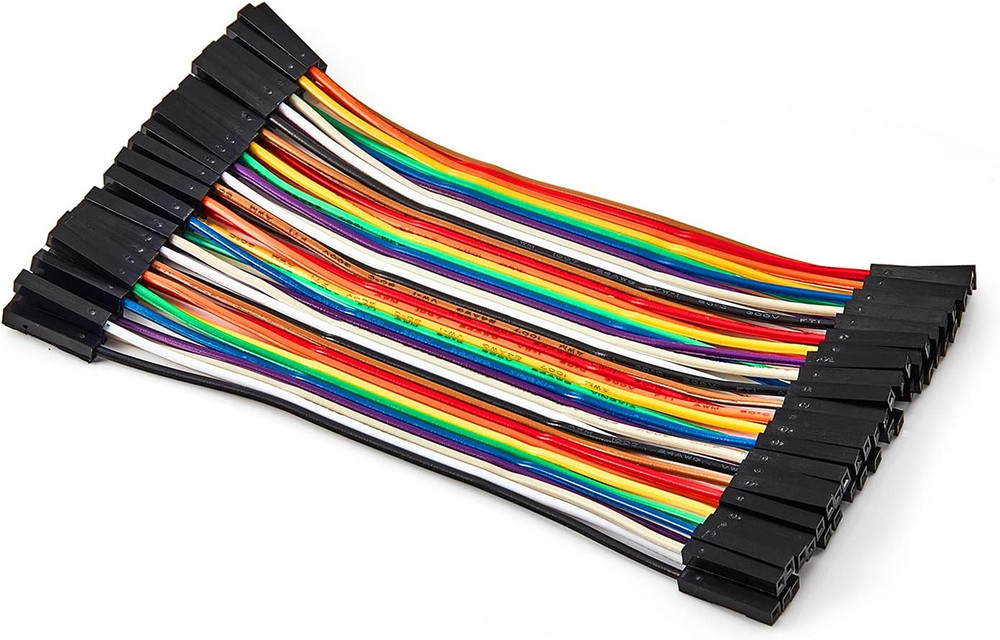 40Pcs 10Cm Female to Female Header Jumper Wire Dupont Cable Line Connector 40 Pi