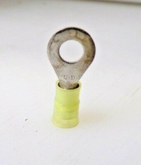 12-10 AWG PARTIALLY INSULATED CRIMP CONNECTION CIRCULAR RING TERMINAL 5/16″ LOT4