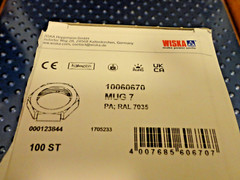 Wiska 10060670 MUG PG 7 RAL 7035 Locknut PG7 Polyamide Light grey / 100 PCS