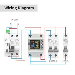 GEYA Tuya WIFI Kwh Metering Voltage Current & Leakage Protection 63A 80A AC220V