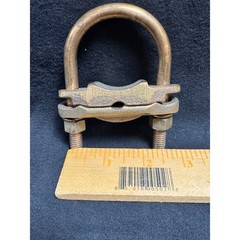 Qty 1 – NOS GPL-27 / 1-1/2″ IPS, 2/0 Bronze Copper U-Bolt Ground Clamp