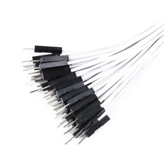 1P Dupont Male Female 20cm Jumper Wire Connectors Leads Black White Blue Green