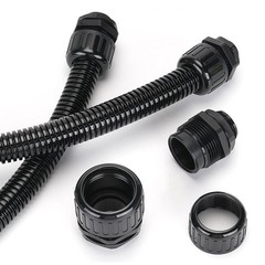 IP68 Waterproof Nylon Corrugated Sleeve Tubing Compression Junction AD10-AD54.5