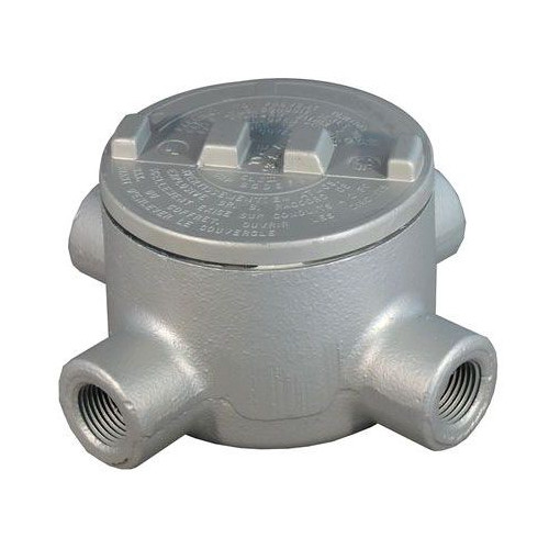 OZ-GEDNEY GUAX-150, XPLPRF Conduit Outlet Box, 1-1/2″ 4-Hub, 1pc