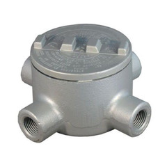 OZ-GEDNEY GUAX-150, XPLPRF Conduit Outlet Box, 1-1/2″ 4-Hub, 1pc