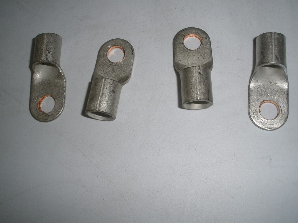 TIN PLATED BATTERY COPPER LUG 1 GA 3/8” 25 Pcs.