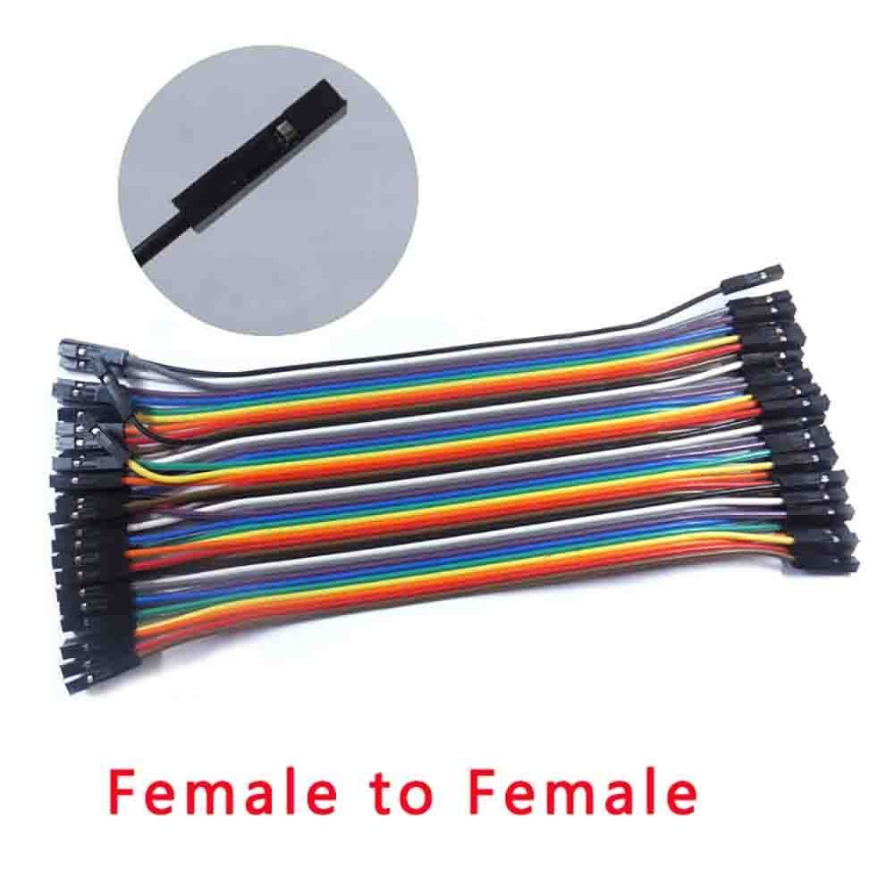 DuPont 2.54 40P Rainbow Cable Ribbon Female to Female/Male 10-100CM Jumper Wire