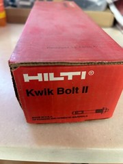 New Box (50) HILTI KBII 000331955 1/2″ X 3-3/4″ CONCRETE ANCHORS Long thread