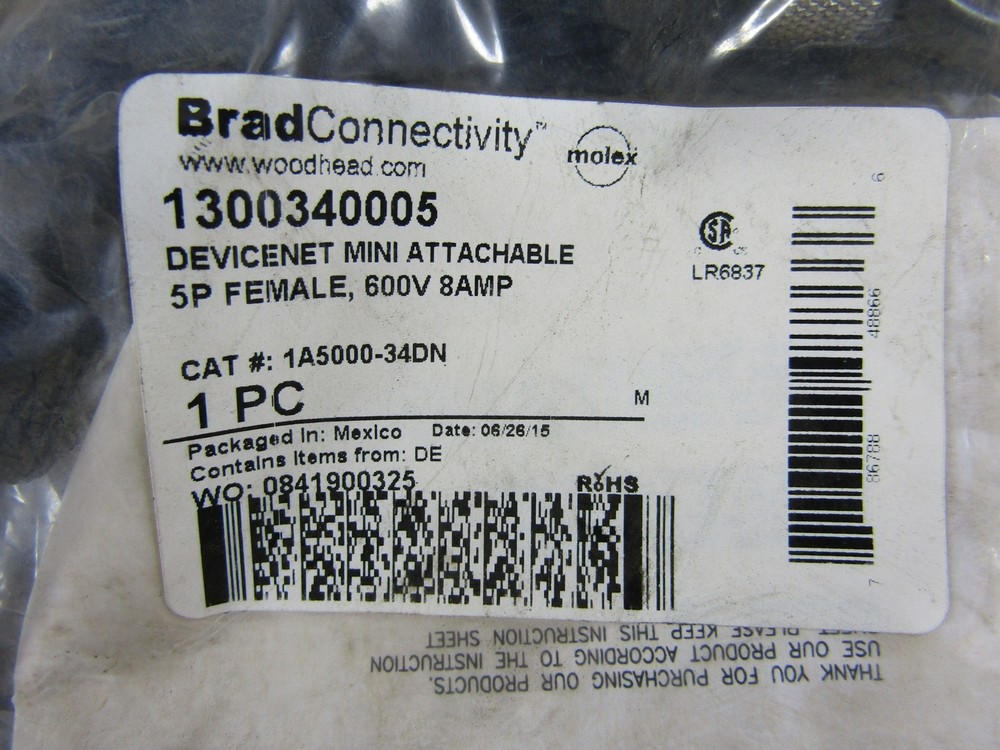 Molex BradConnectivity 1A5000-34DN 1300340005