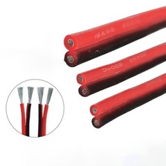 Flexible Silicone Cable Wire 10/12/14/16/18/20/22/24AWG Red Black High Resistant