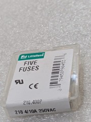 Littelfuse 218 4/10A 250VAC Glass Cartridge Fuse Slow Blow Time Delay Pack of 5