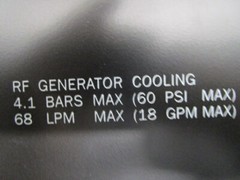 AMAT 0040-22415 PANEL MANIFOLD REAR WATER RF GENERATOR, 103138