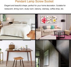 Bronze Electroplated Vintage Industrial Iron Lamp Bulb Socket Ho Color: Bronze