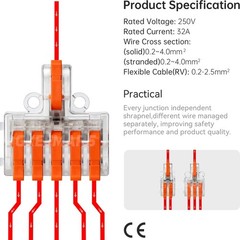 GKEEMARS 26Pcs Compact Splicing Connectors Wire Kit 2, 3 and Clear