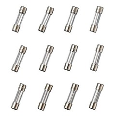 12 Values 120 pcs Slow Blow Glass Fuses Assortment Kit 5x20mm 250V T0.5A 1A 1.25