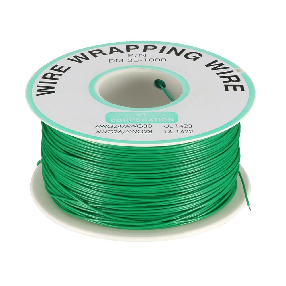 Wrapping Wire Tin Plated Copper Wire P/N DM-30-1000 30 AWG 200M Length Green