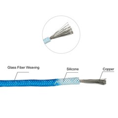 9.8ft 14AWG Electronic Wire High Temperature Electrical Silicone Cable Blue