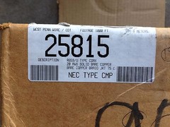 1000′ West Penn Wire 25815 RG59/U 20 SOLID BARE CMP CCTV Coaxial Cable