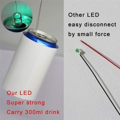 Pre-soldered Micro Litz Wired Leads Pink SMD LED 0603 + Resistor