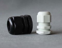 White/Black Nylon Plastic Waterproof Cable Connectors Gland PG7/PG9/PG11-PG48