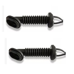2PC 25x39mm Car Harness Wiring Door Tube Rubber Sleeve Dust-proof Oval Black HOT