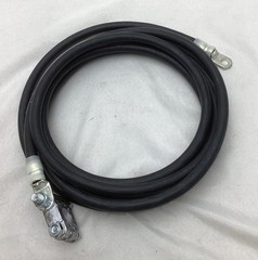 4 Gauge AWG Copper 12 Ft Battery Cable 3/8” Lug w/clamp- Boat,Car,Truck,RV,Solar