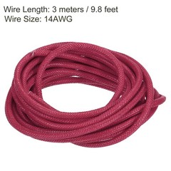 9.8ft 14AWG Electronic Wire High Temperature Electrical Silicone Cable Red