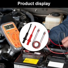 2PCS Multimeter Automotive Test Leads Kit with Wire Piercing Probe Clip, 4mm Ban