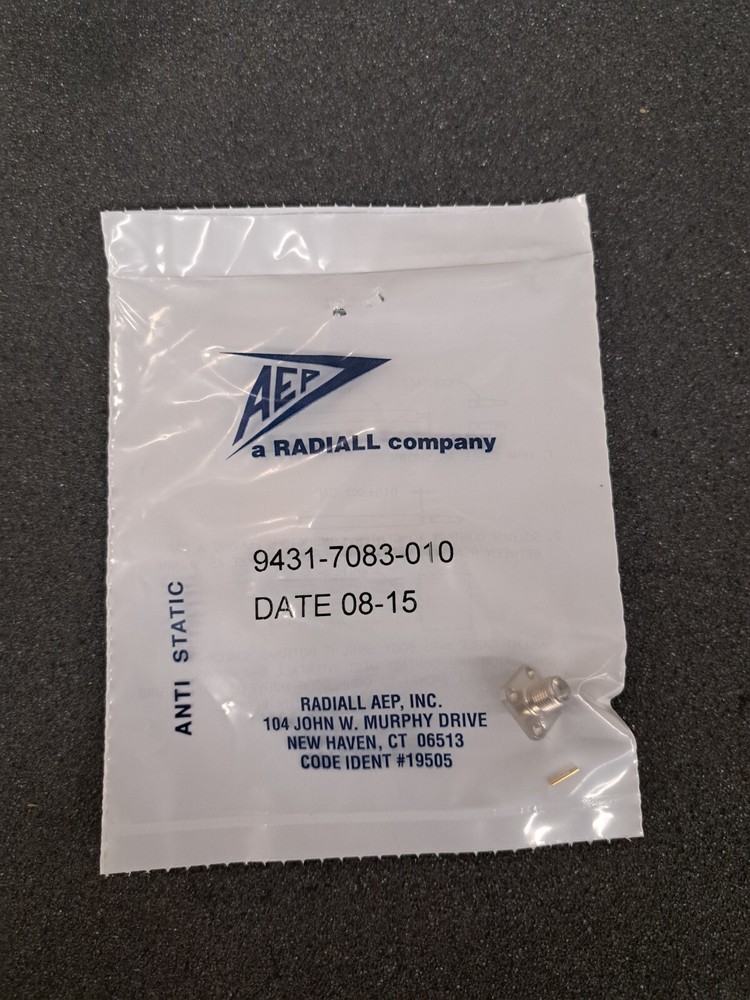 New, AEP, 9431-7083-010, SMA / STRAIGHT JACK FEMALE SOLDER