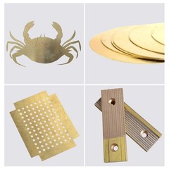 H62 Brass Sheet Metal Brass Plate Cuttable DIY Crafts Arious Size Thick 0.8-3mm