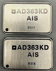 Twin Pack Analog Devices AD363KD AIS Analog Input Stage CDIP32 Gold Pins NOS 2x
