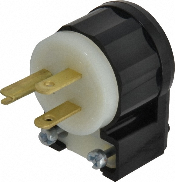 Leviton 125 VAC, 15 Amp, 5-15P NEMA, Angled, Self Grounding, Industrial Grade…