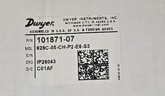 DWYER 629C-05-CH-P2-E5-S3 Differential Pressure Transducer- FREE SHIPPING!!!